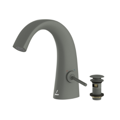 Immagine di Miscelatore monoforo per lavabo con piletta click-clack - Grafite