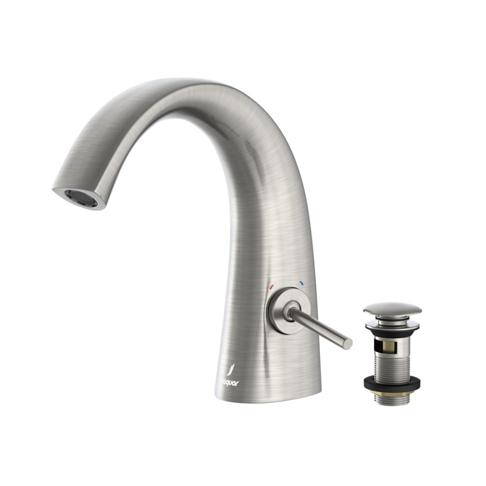 Picture of Miscelatore monoforo per lavabo con piletta click-clack - Acciaio inox