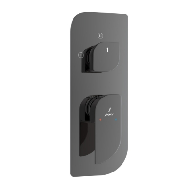 Immagine di Miscelatore doccia Aquamax monocomando con deviatore a 3 vie - Nero cromato