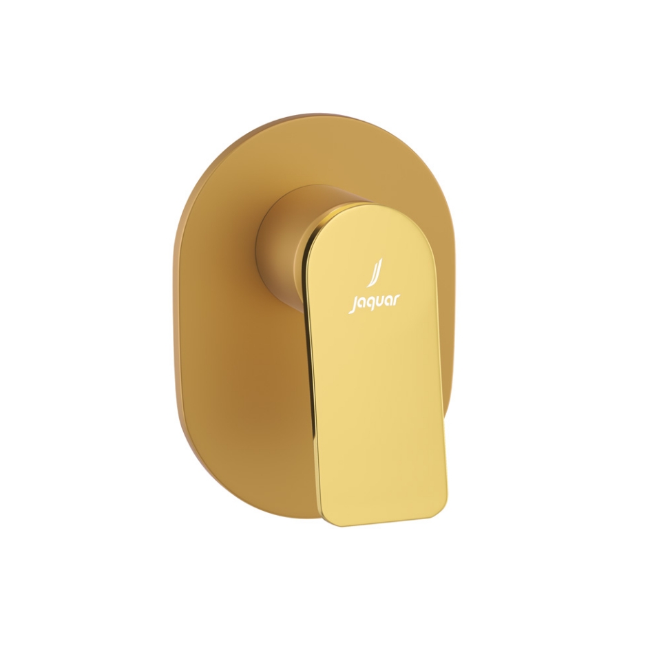 Picture of Parti esterne per miscelatore doccia - Leva: Oro lucido PVD | Corpo: Oro opaco PVD