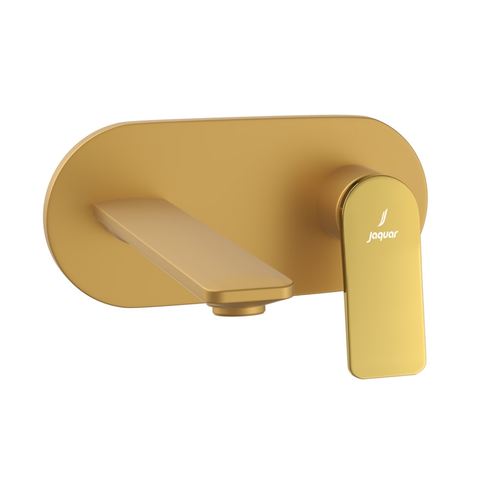 Picture of Parti esposte della valvola manuale monocomando bulit-in da incasso - Leva: Oro brillante PVD | Corpo: Oro opaco PVD
