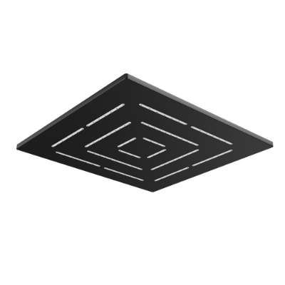 Immagine di Soffione doccia monofunzione quadrato Maze - Nero opaco