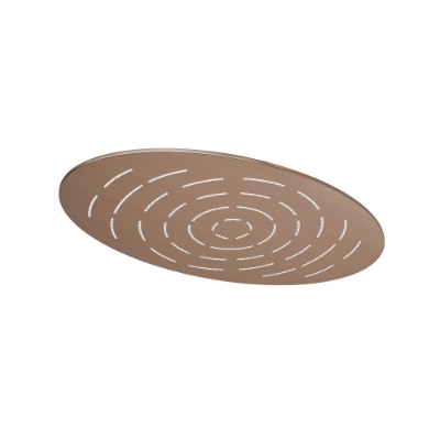 Immagine di Soffione doccia monofunzione ovale Maze - Rame antico