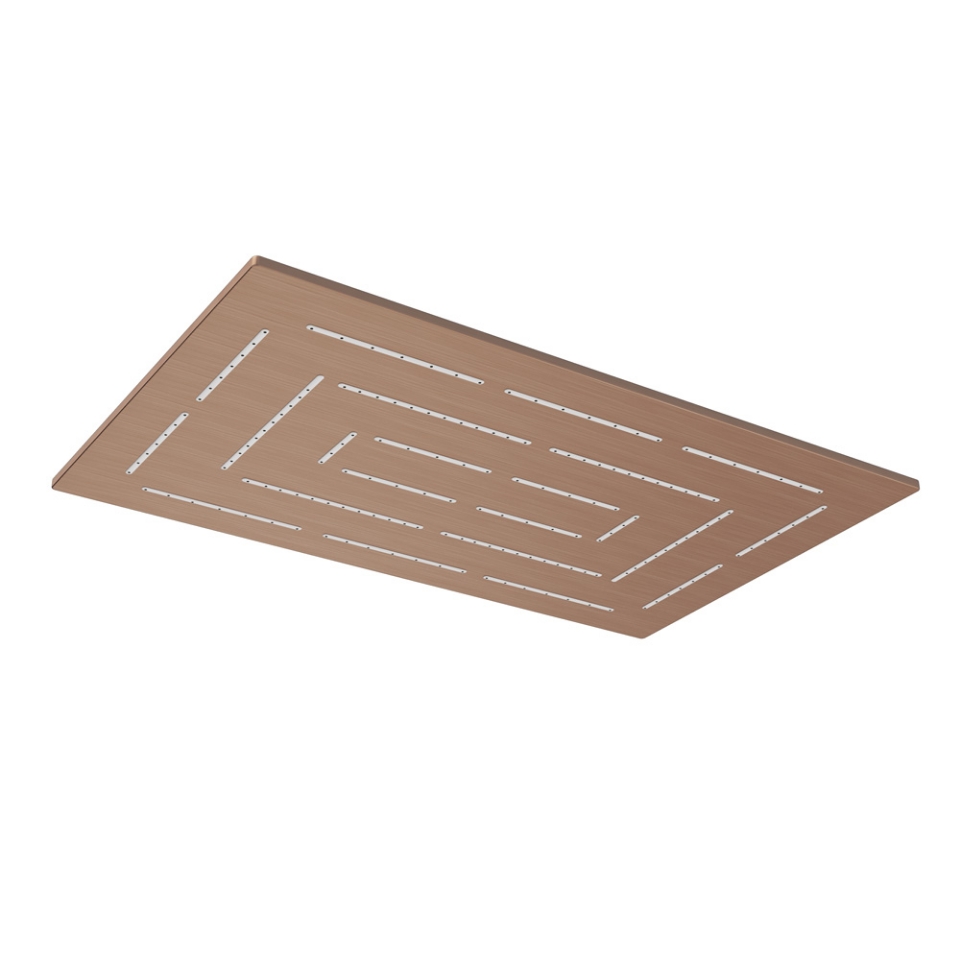 Picture of Soffione doccia monofunzione rettangolare Maze - Rame antico