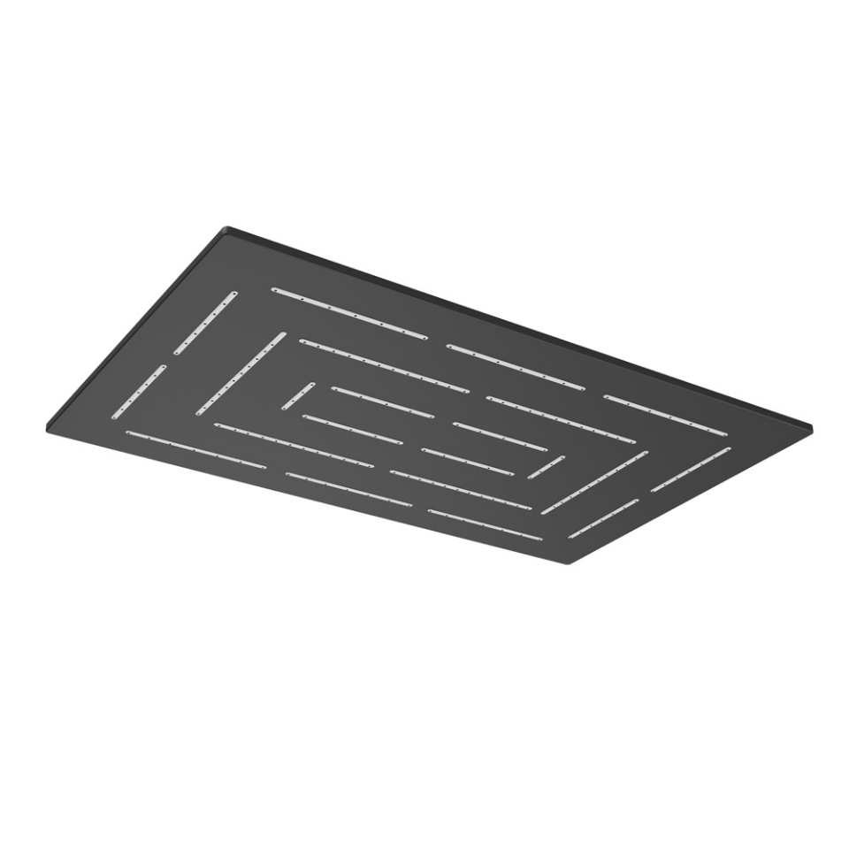 Picture of Soffione doccia monofunzione rettangolare Maze - Nero opaco