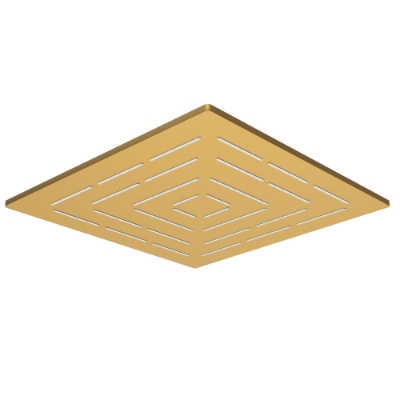 Immagine di Soffione doccia monofunzione quadrato Maze - Oro opaco PVD