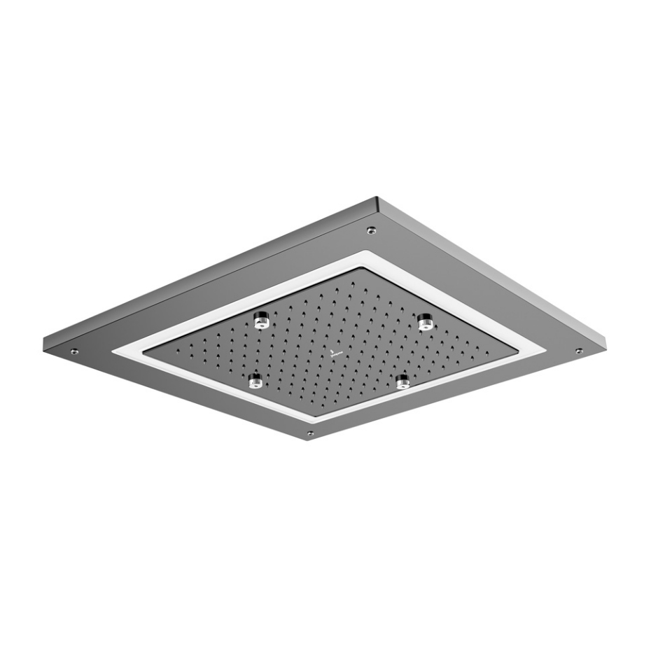 Picture of Soffione doccia Duoflo quadrato - Nero cromato