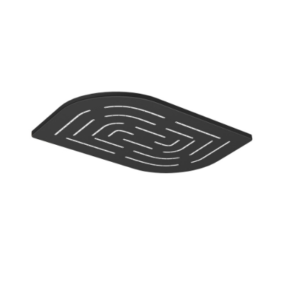 Immagine di Soffione doccia monofunzione Alive Maze - Nero opaco