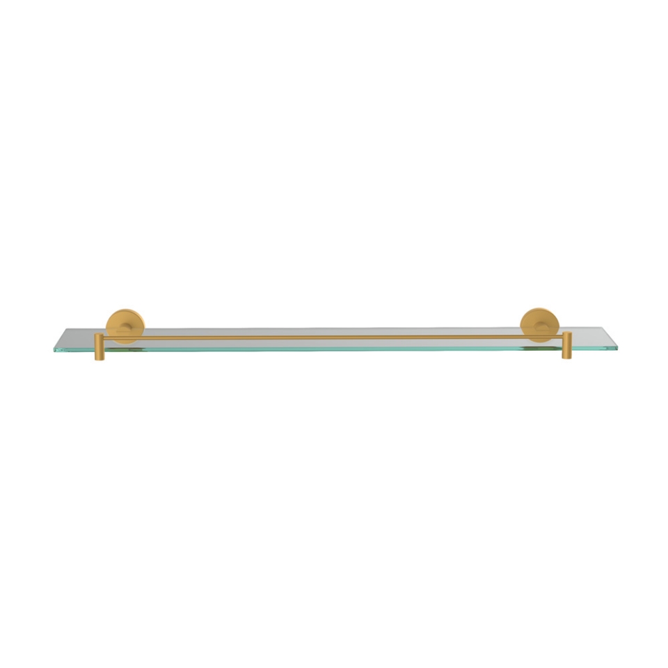 Picture of Mensola in vetro lunghezza 600 mm - Oro opaco PVD