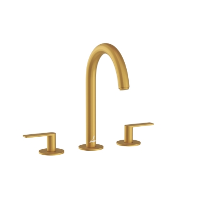 Immagine di Gruppo lavabo 3 fori - Oro opaco PVD