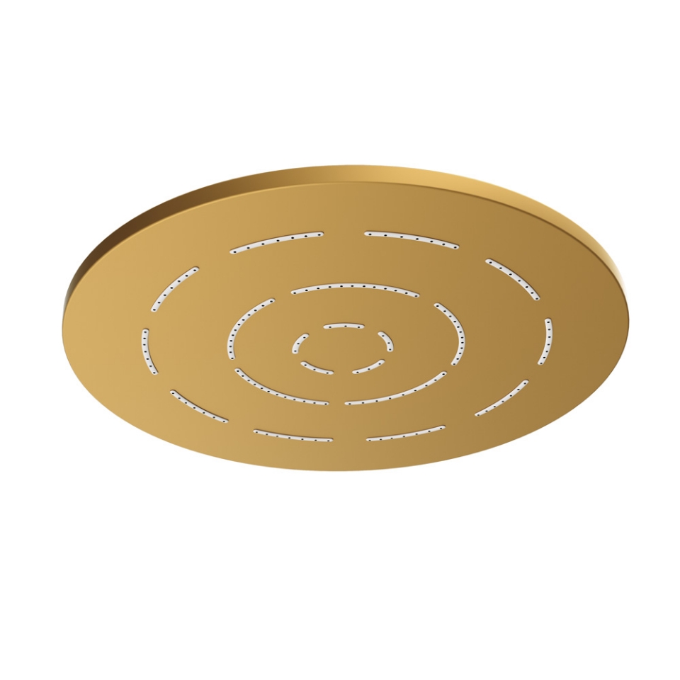 Picture of Soffione doccia tondo monofunzione in acciaio ispezionabile - Oro opaco PVD