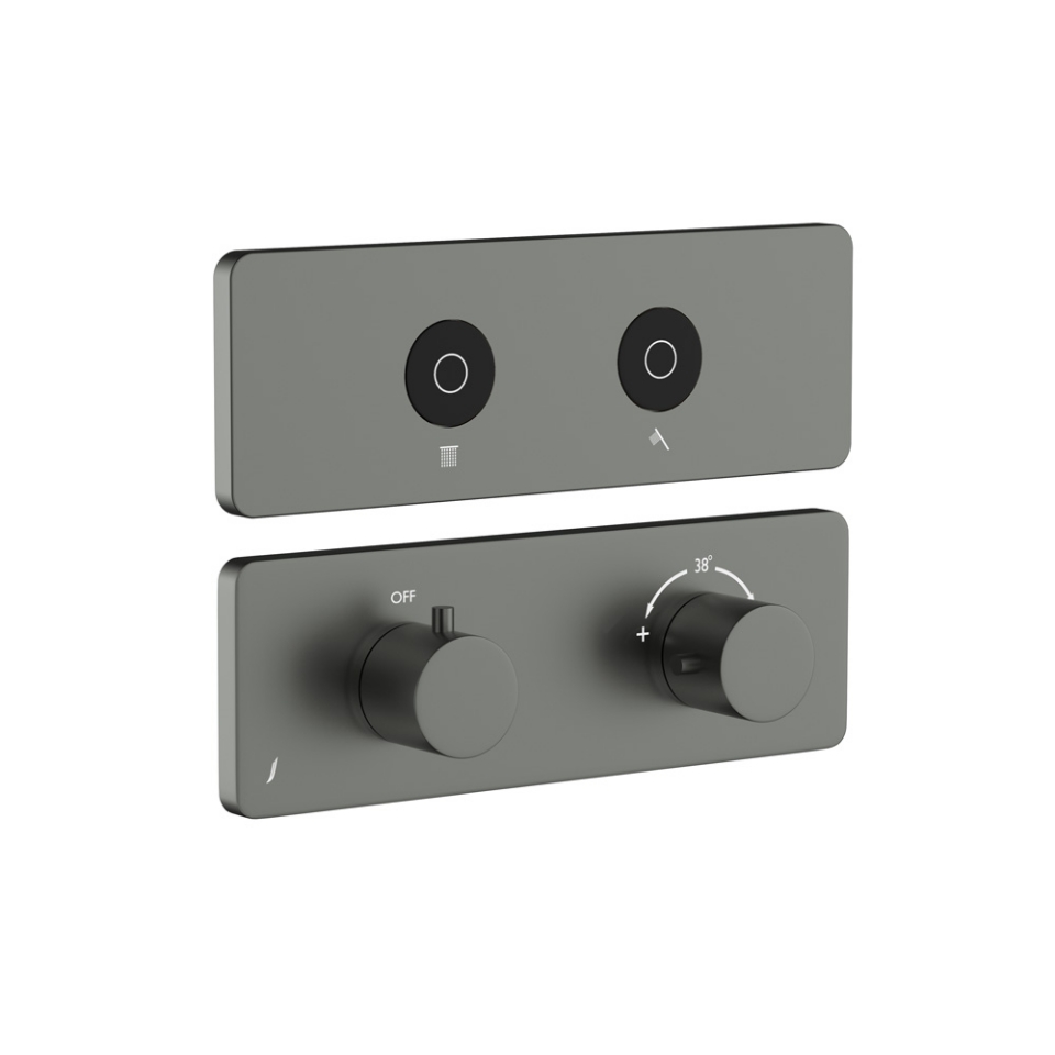 Picture of Kit parte esposta del sistema doccia Cloud Touch con 2 uscite - Oro cipria PVD