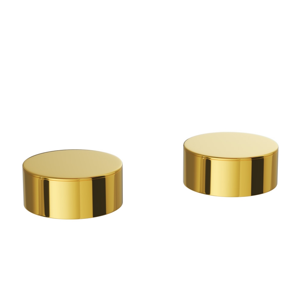 Picture of Coppia manopole per bordo vasca - Oro lucido PVD