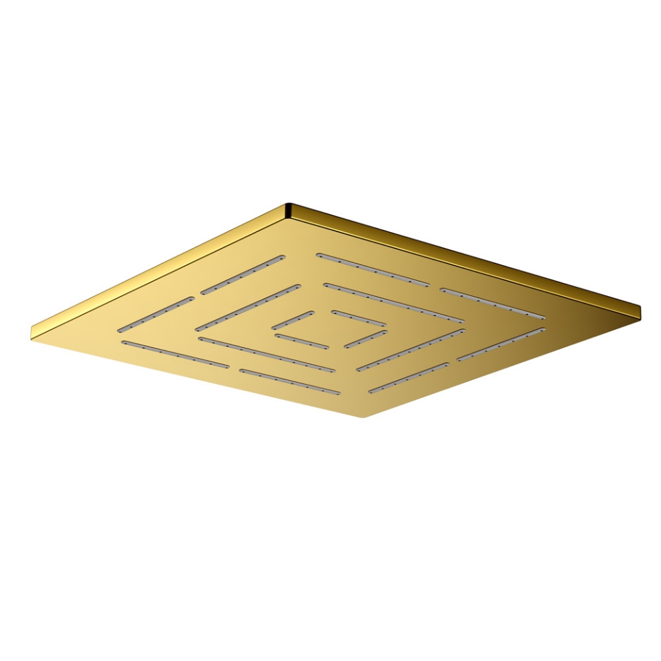 Picture of Soffione doccia monofunzione quadrato Maze - Oro lucido PVD