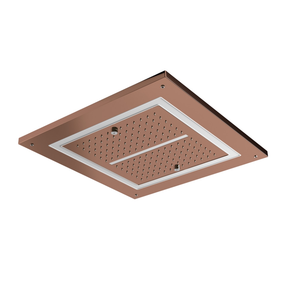 Picture of Soffione doccia Duoflo quadrato - Oro cipria PVD