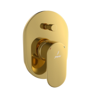 Immagine di Deviatore monocomando da incasso - Oro brillante PVD