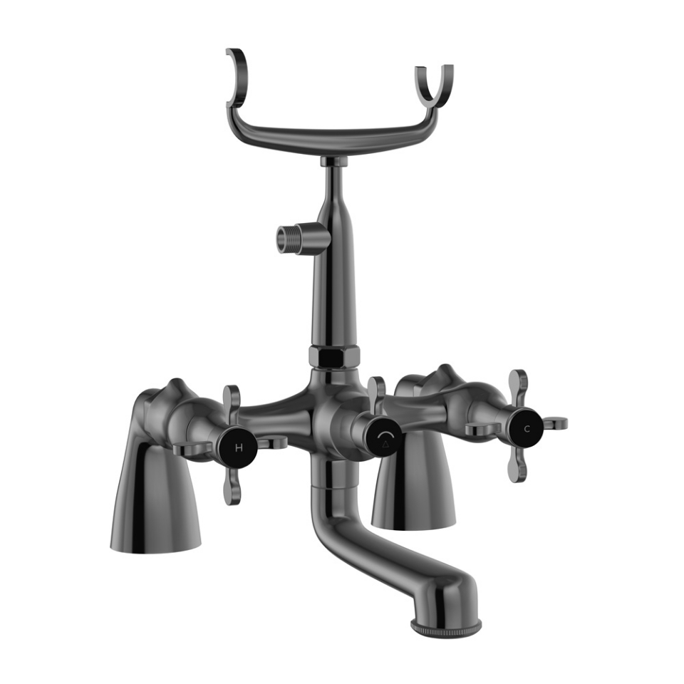 Picture of Miscelatore vasca esterno con deviatore - Cromo nero
