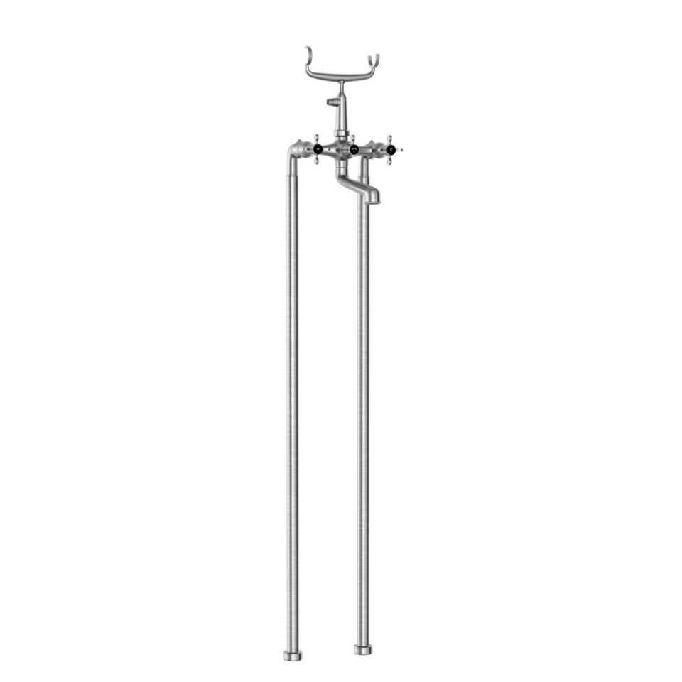 Picture of Miscelatore vasca esterno con deviatore - Acciaio inox