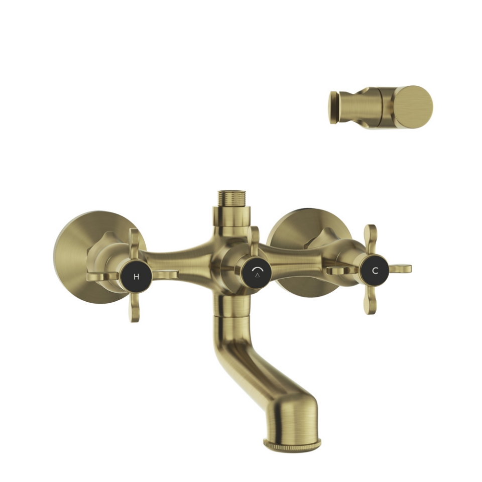 Picture of Miscelatore vasca esterno con deviatore - Bronzo antico
