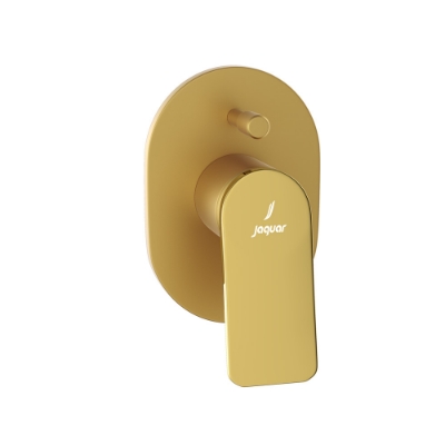 Immagine di Parte esterna per miscelatore doccia con deviatore - Leva: Oro lucido PVD | Corpo: Oro opaco PVD