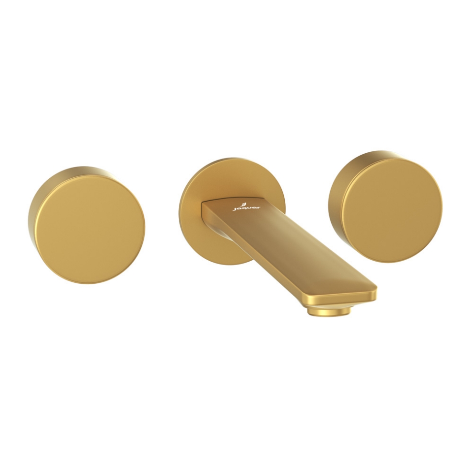 Picture of Parti esterne per gruppo lavabo a 3 fori a parete - Oro opaco PVD