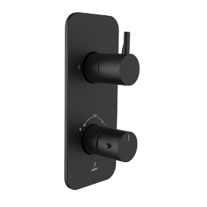 Immagine di Miscelatore termostatico Aquamax per doccia - Nero opaco