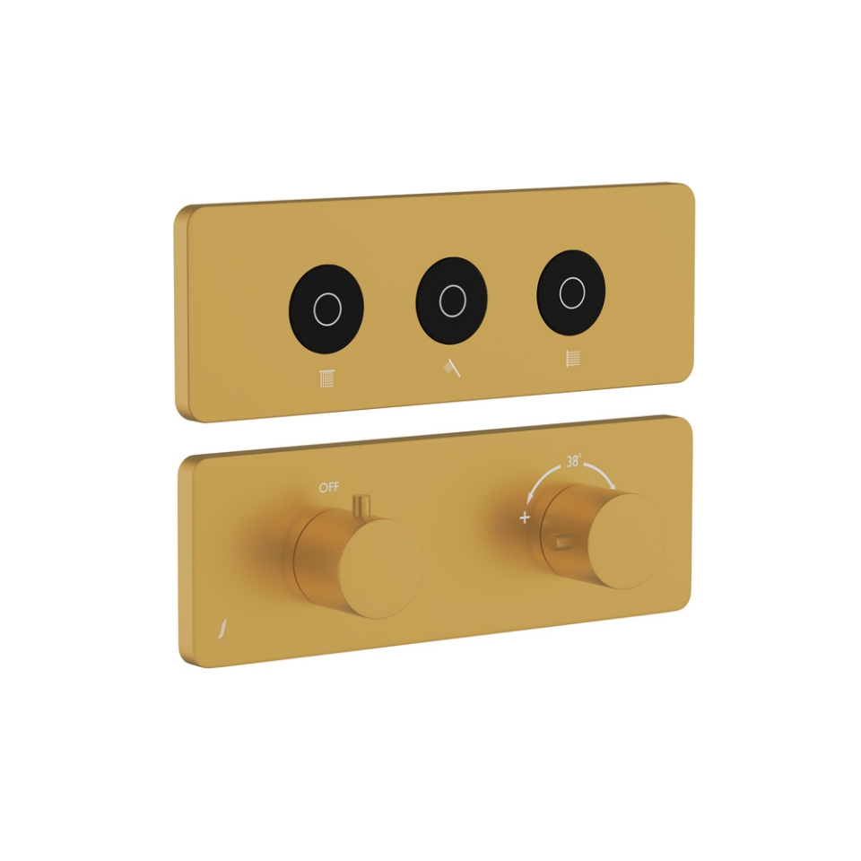 Picture of Kit parte esposta del sistema doccia Cloud Touch con 3 uscite - Oro opaco PVD