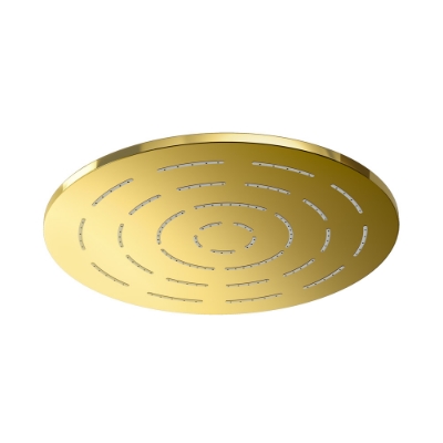 Immagine di Soffione doccia monofunzione tondo Maze - Oro lucido PVD