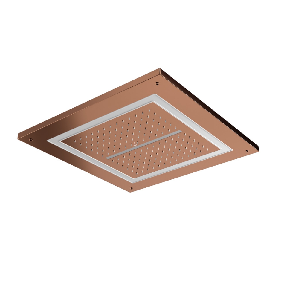 Picture of Soffione doccia Duoflo quadrato - Oro cipria PVD