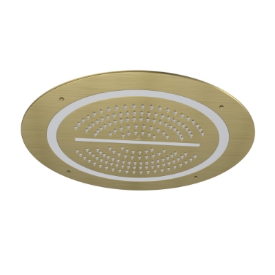Immagine di Soffione doccia Duoflo tondo - Oro opaco PVD