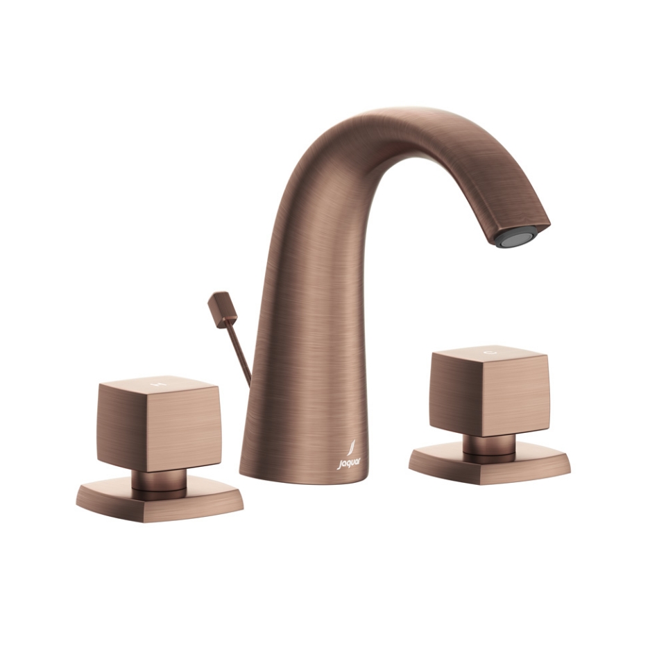 Picture of Gruppo lavabo 3 fori con scarico automatico - Rame antico