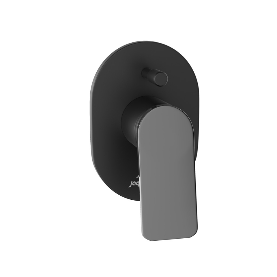 Picture of Parte esterna per miscelatore doccia con deviatore - Leva: Cromo fumé I Corpo: Nero opaco