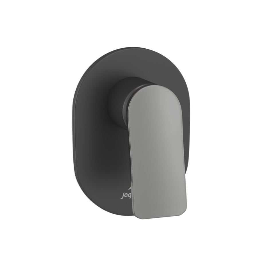 Picture of Parti esterne per miscelatore doccia - Leva: Cromo nero | Corpo: Nero opaco