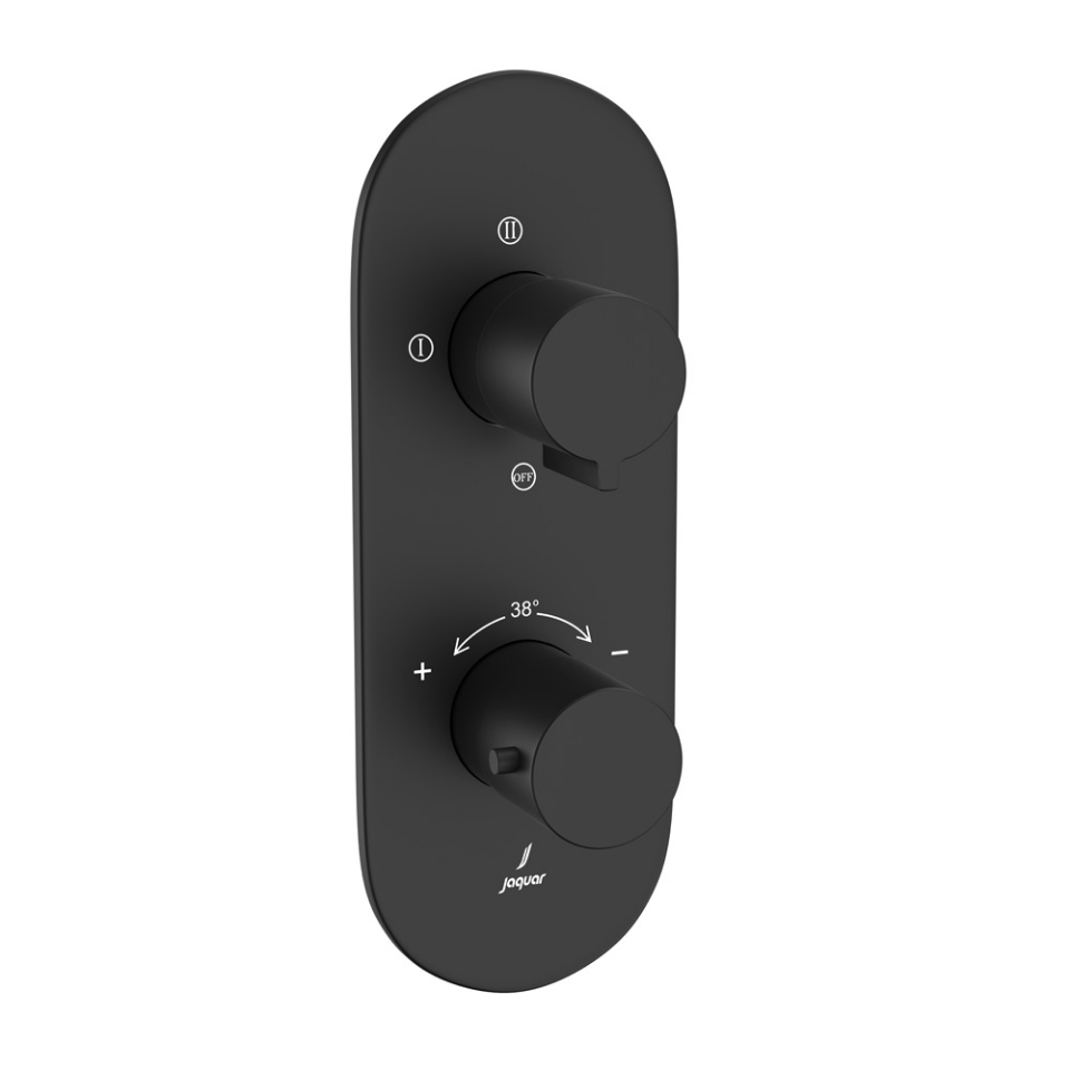 Picture of Miscelatore doccia termostatico Aquamax con deviatore a 3 vie - Nero opaco