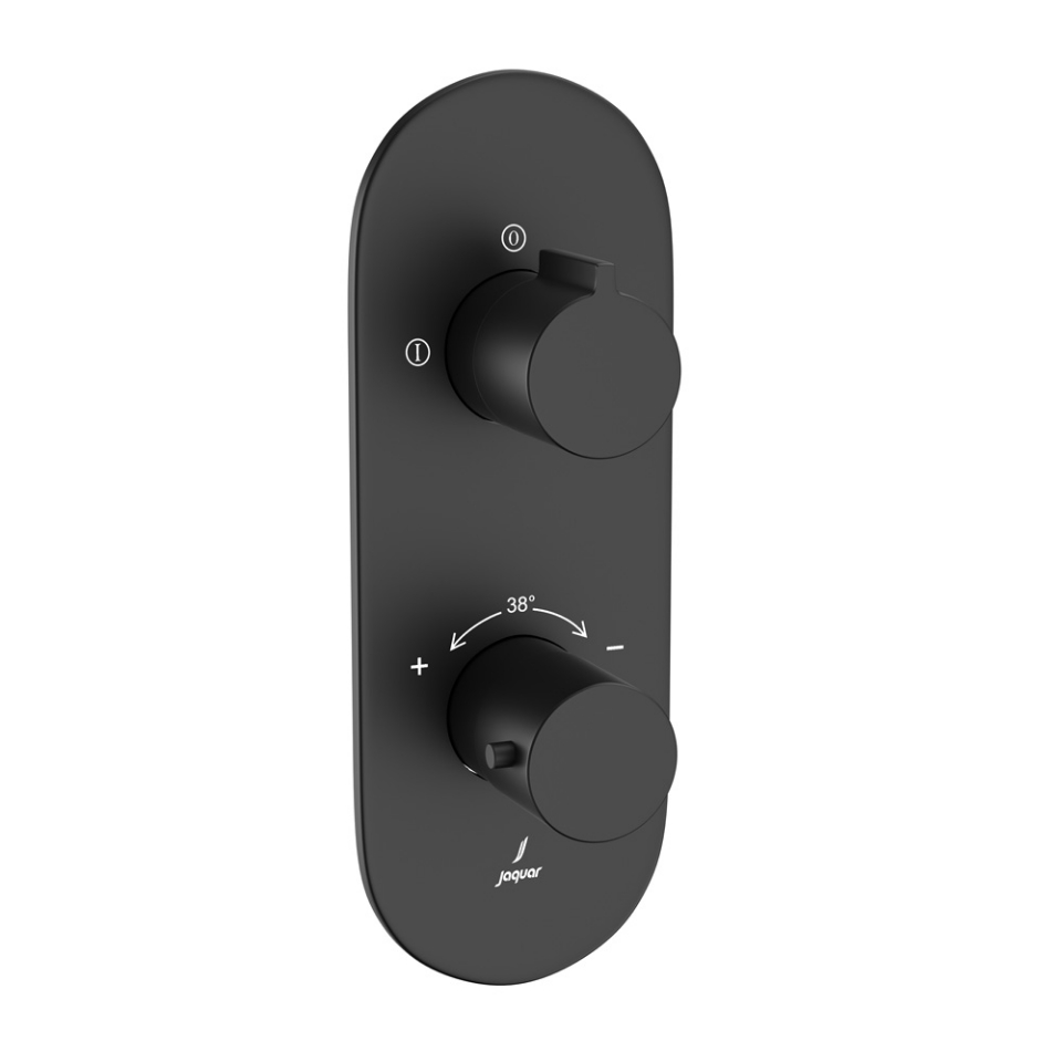 Picture of Miscelatore doccia termostatico Aquamax con deviatore a 2 vie - Nero opaco