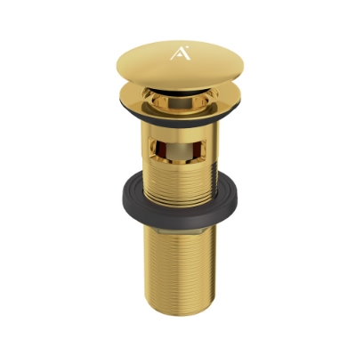 Immagine di Piletta lavabo click-clack - Oro lucido PVD