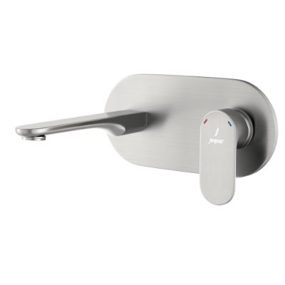 Immagine di Parti esterne per miscelatore lavabo a parete - Acciaio inox