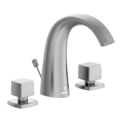 Immagine di Gruppo lavabo 3 fori con scarico automatico - Acciaio inox