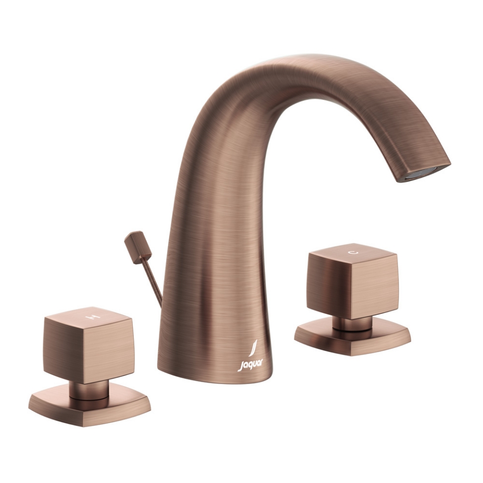Picture of 3 Hole Basin Mixer with popup waste - Antique Copper