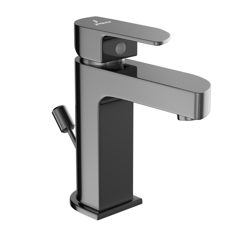 Picture of Miscelatore monocomando per lavabo con scarico automatico - Cromo nero