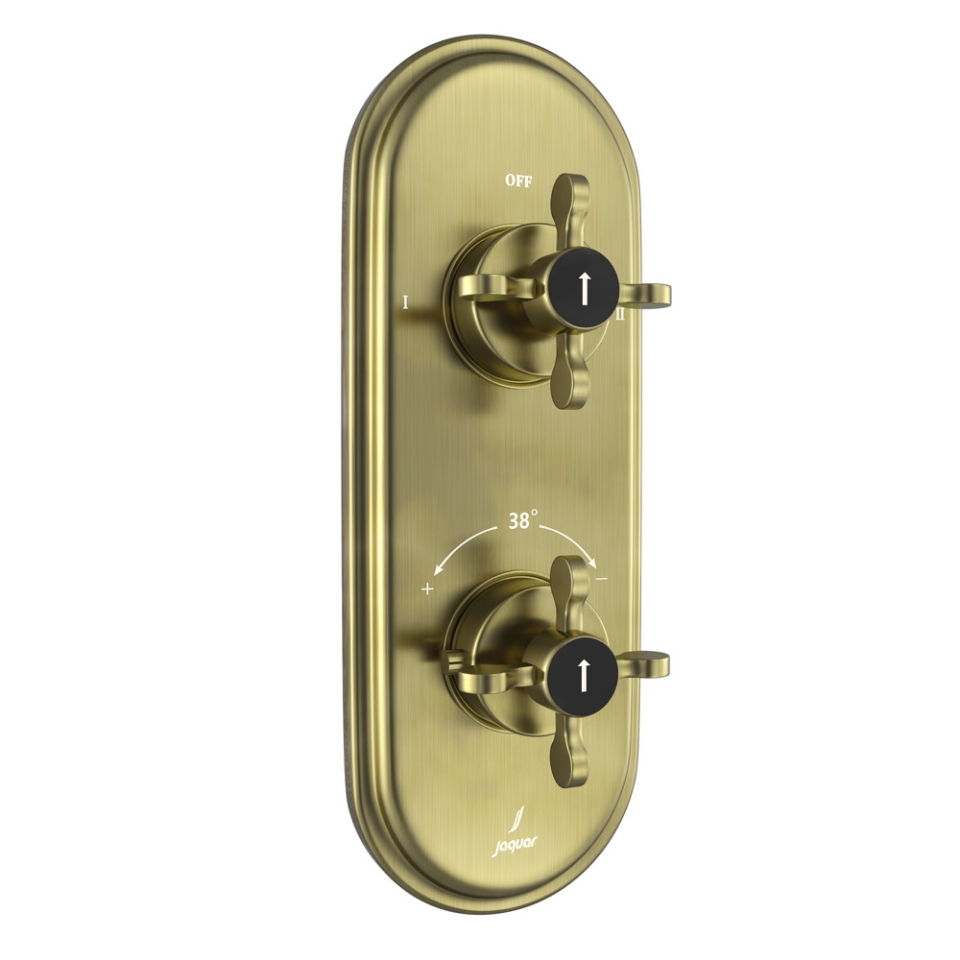 Picture of Miscelatore doccia termostatico Aquamax con deviatore a 3 vie - Bronzo antico