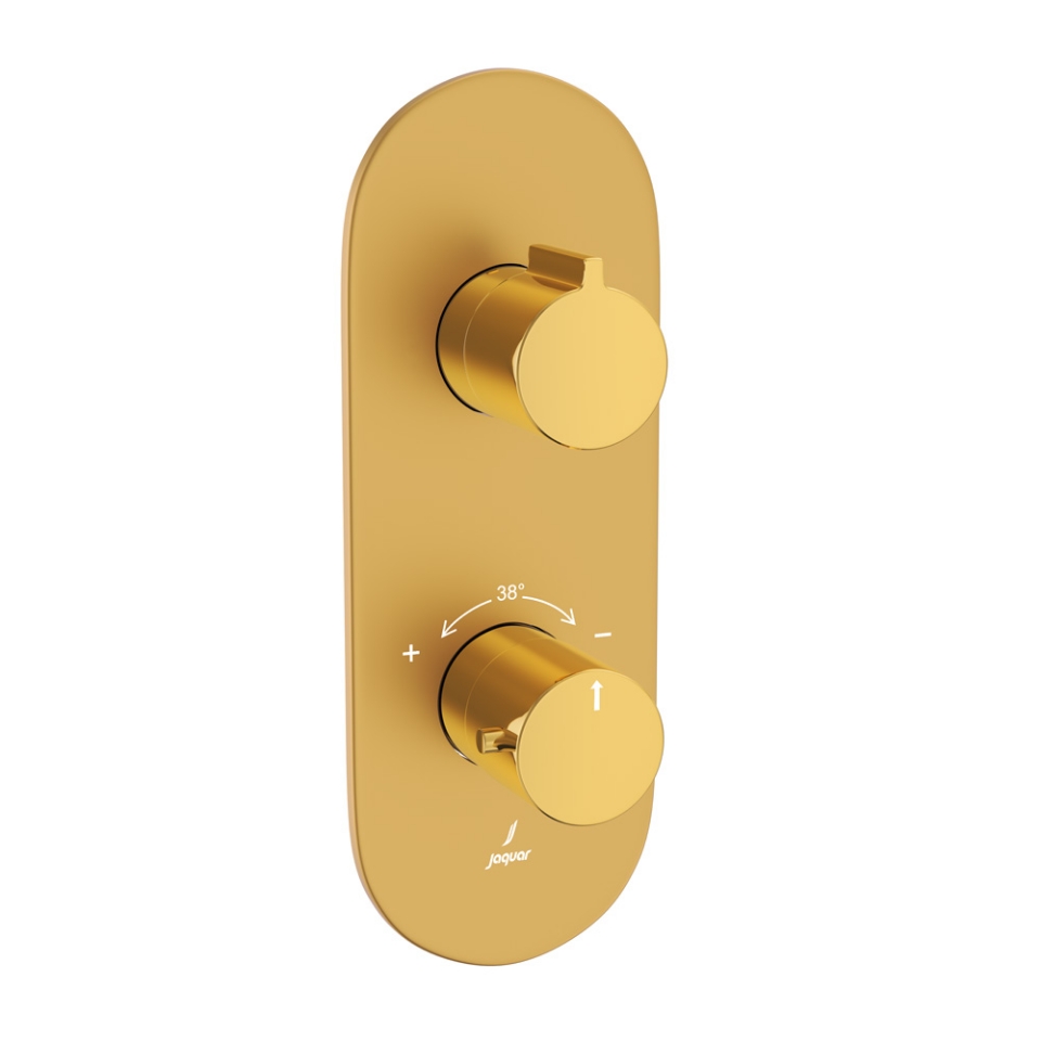 Picture of Miscelatore doccia termostatico Aquamax - Leva: Oro lucido PVD | Corpo: Oro opaco PVD